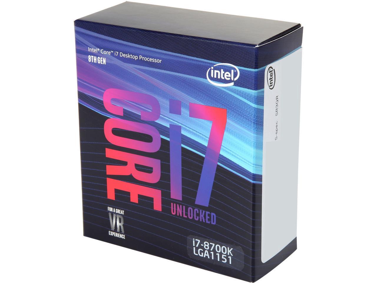 Intel Core i7-8700K Coffee Lake 6-Core 3.7 GHz (4.7 GHz Turbo) L